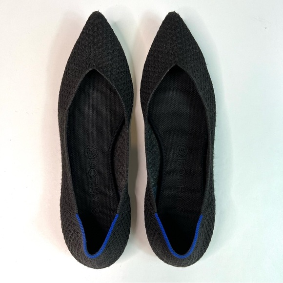 Rothy's The Point Retired Honeycomb Flats in Black Size 11 - Picture 6 of 13